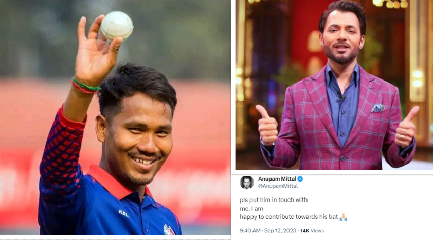 भारतीय उद्यमी अनुपम मित्तलले नेपाली क्रिकेटर ललित राजवंशीलाई सहयाेग गर्ने